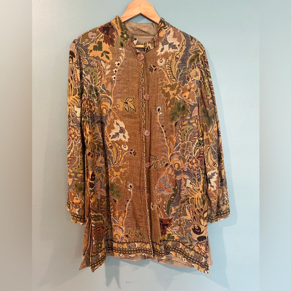 Silk Shantung tunic jacket